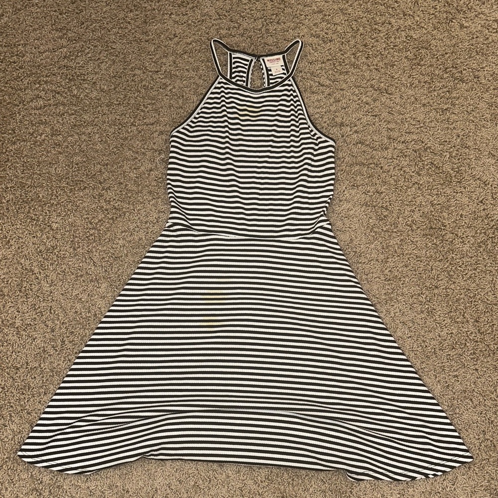 Striped short summer dress-